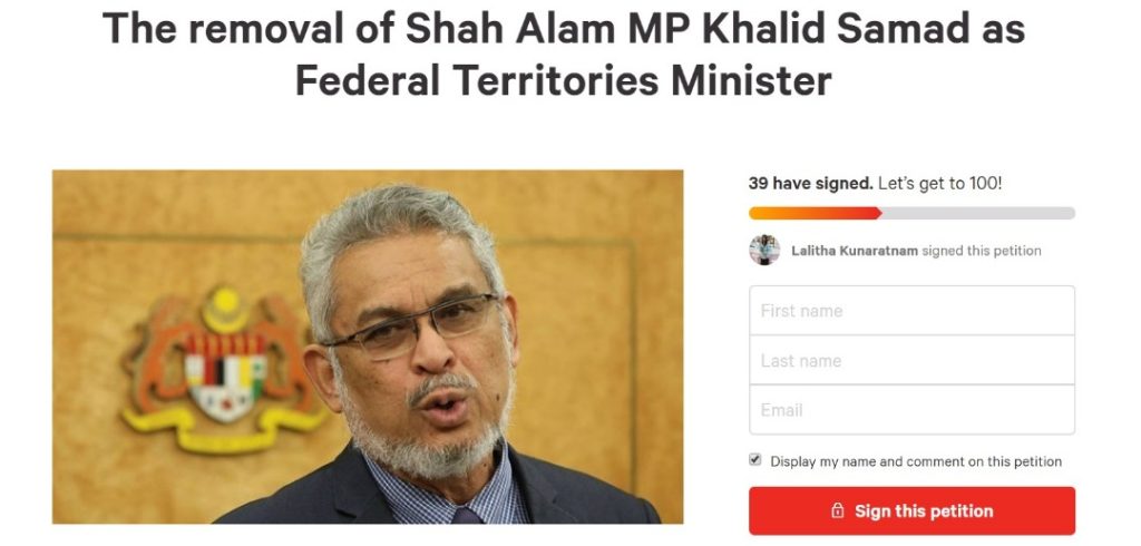The petition on change.org