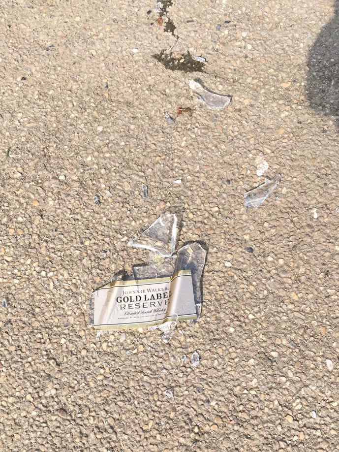 Whiskey bottle broken