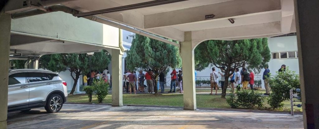 Residents waiting to renew parking stickers